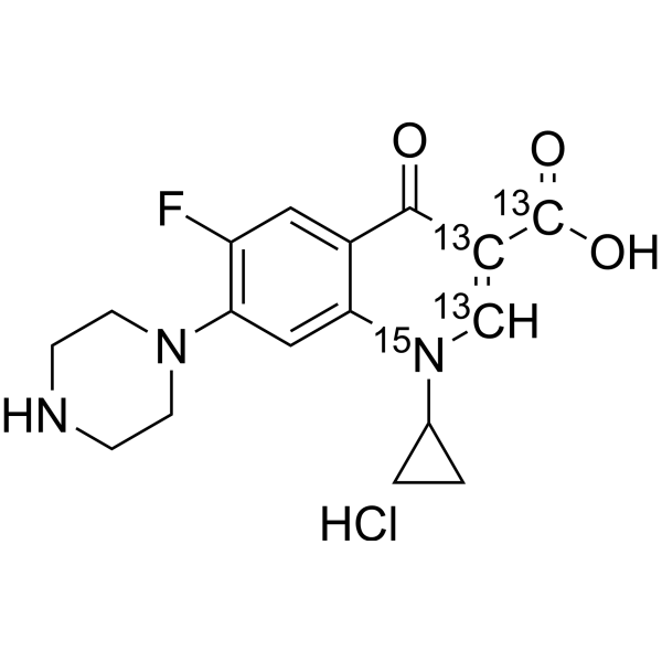 Ciprofloxacin-13C3,15N monohydrochloride 2483830-12-0